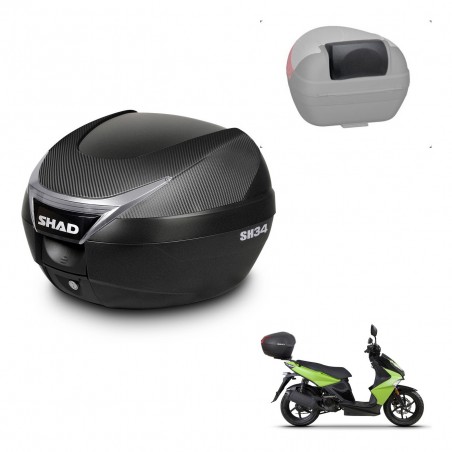 SHAD Trunk SH34 + mounting bracket backrest KIT-440184