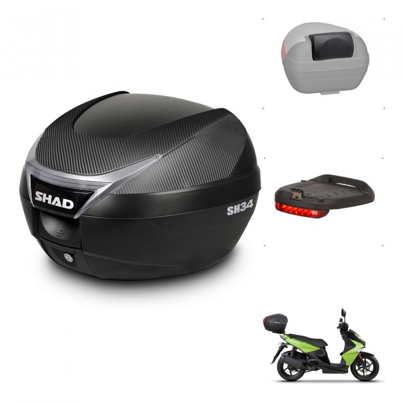 SHAD Baul SH34 + soporte montaje accesorios KIT-440185