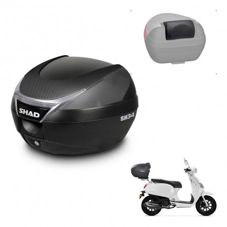 SHAD Baul SH34 + soporte montaje respaldo KIT-440192