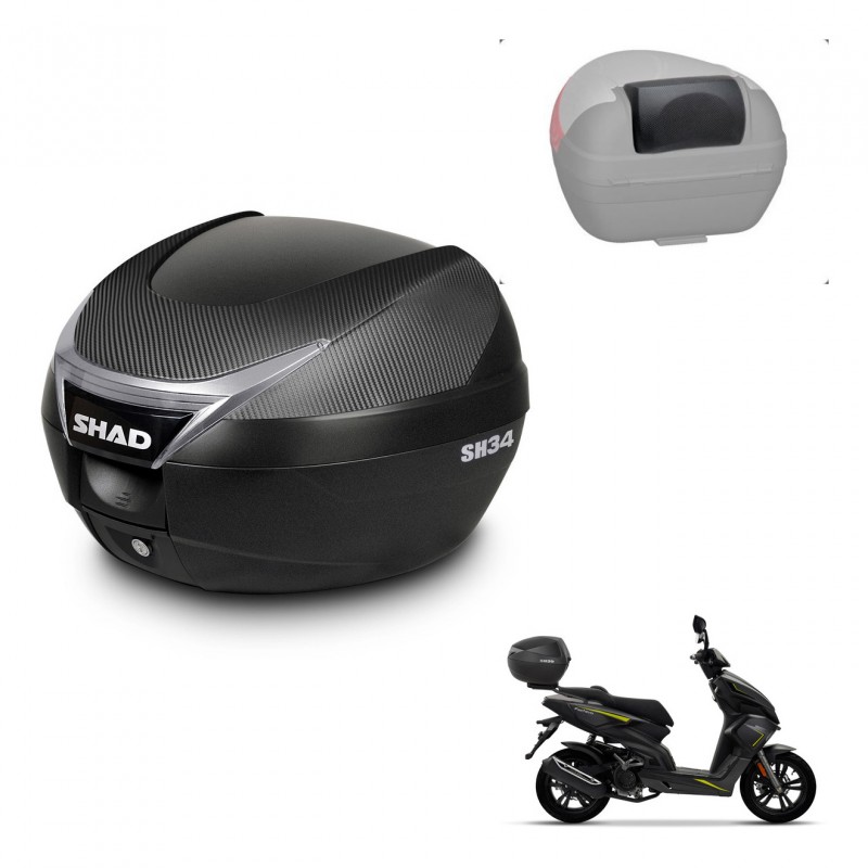 SHAD Baul SH34 + soporte montaje respaldo KIT-440200