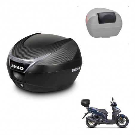 SHAD Baul SH34 + soporte montaje respaldo KIT-440204