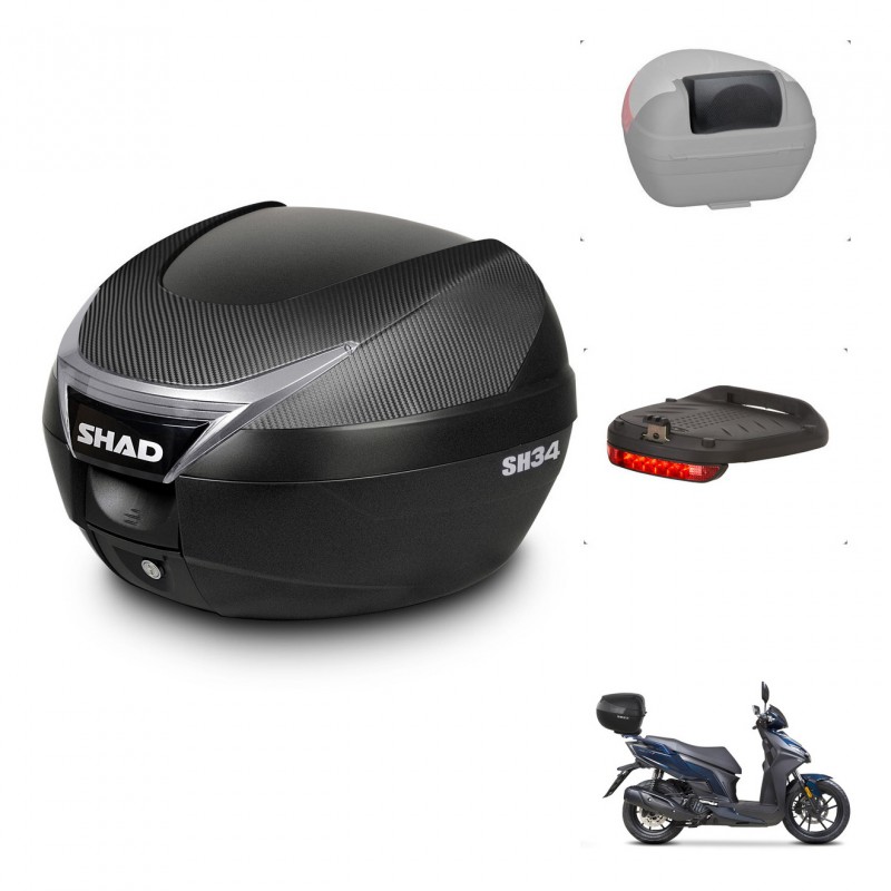 SHAD Baul SH34 + soporte montaje accesorios KIT-440205