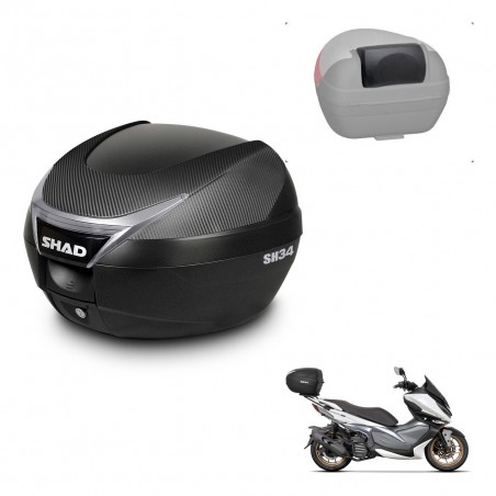 SHAD Baul SH34 + soporte montaje respaldo KIT-440208