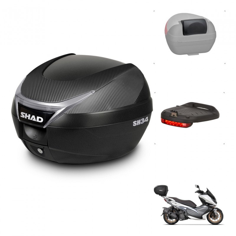 SHAD Baul SH34 + soporte montaje accesorios KIT-440209