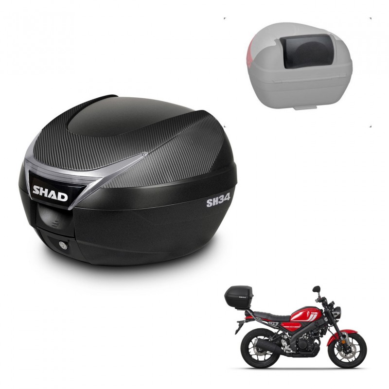 SHAD Baul SH34 + soporte montaje respaldo KIT-440216