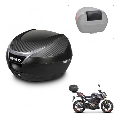 SHAD Trunk SH34 + mounting bracket backrest KIT-440228