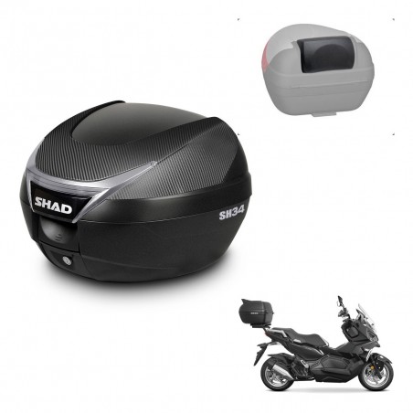 SHAD Baul SH34 + soporte montaje respaldo KIT-440232