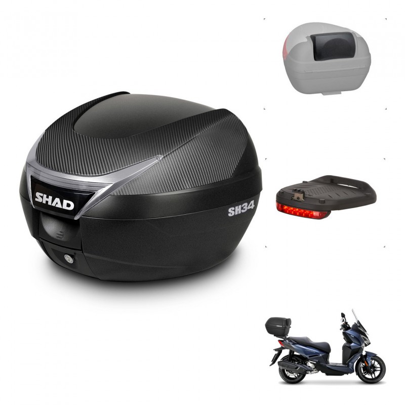 SHAD Baul SH34 + soporte montaje accesorios KIT-440237