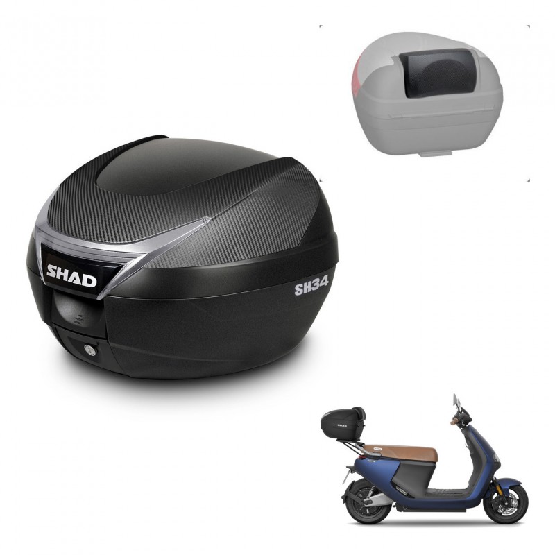 SHAD Baul SH34 + soporte montaje respaldo KIT-440240