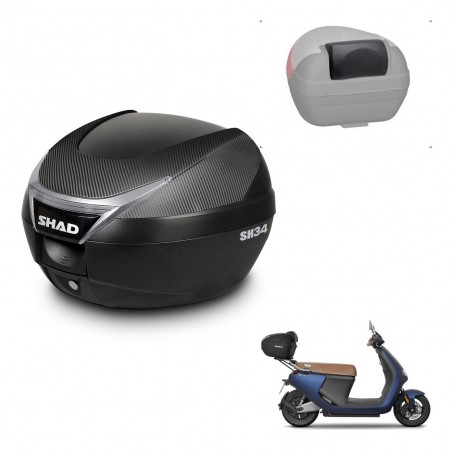 SHAD Trunk SH34 + mounting bracket backrest KIT-440240