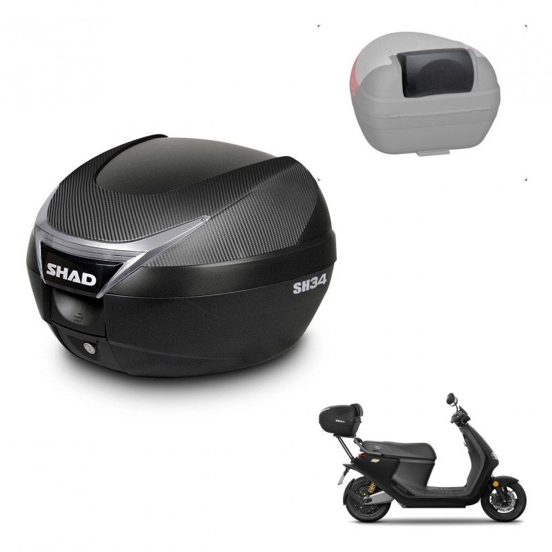 SHAD Baul SH34 + soporte montaje respaldo KIT-440244
