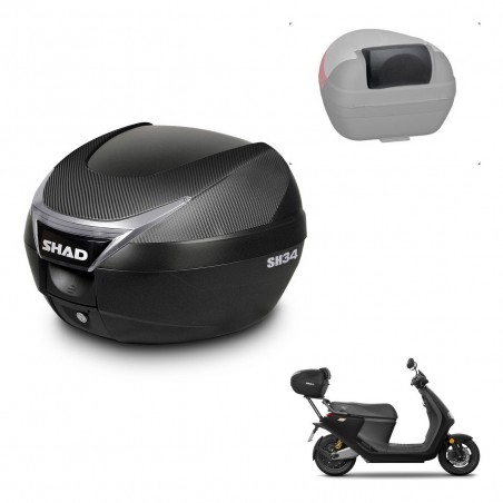 SHAD Baul SH34 + soporte montaje respaldo KIT-440244