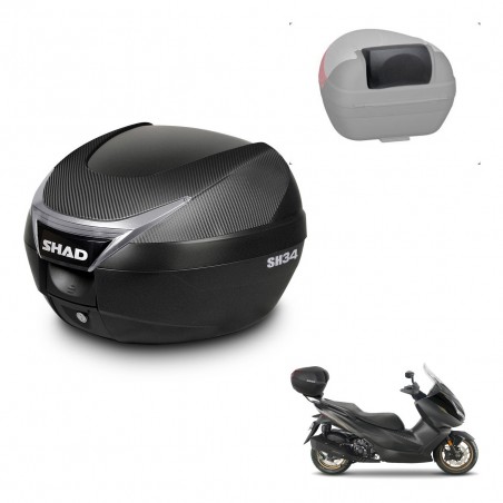 SHAD Baul SH34 + soporte montaje respaldo KIT-440268