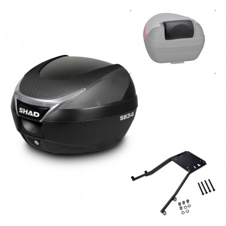 SHAD Baul SH34 + soporte montaje respaldo KIT-440284