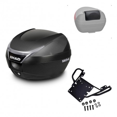 SHAD Baul SH34 + soporte montaje respaldo KIT-440292