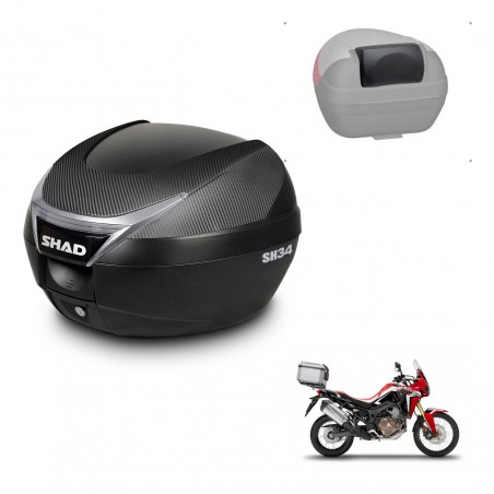 SHAD Trunk SH34 + mounting bracket backrest KIT-440300