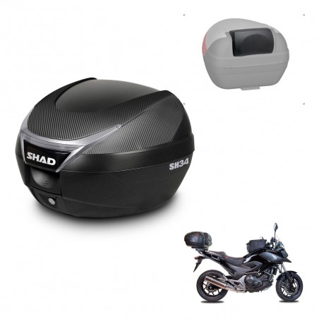 SHAD Baul SH34 + soporte montaje respaldo KIT-440580