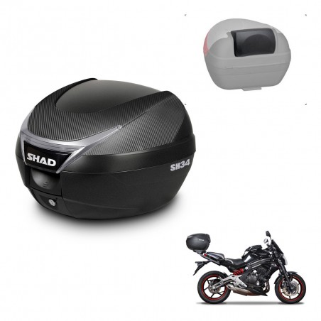 SHAD Baul SH34 + soporte montaje respaldo KIT-440328