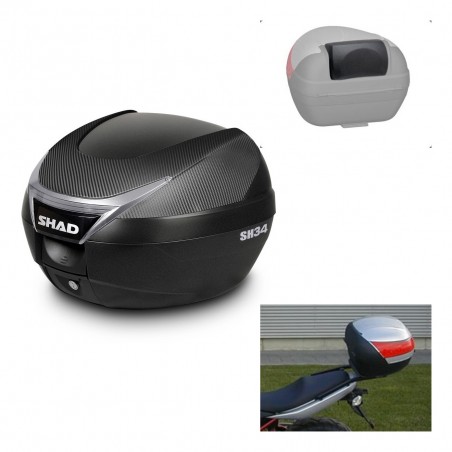 SHAD Trunk SH34 + mounting bracket backrest KIT-440332