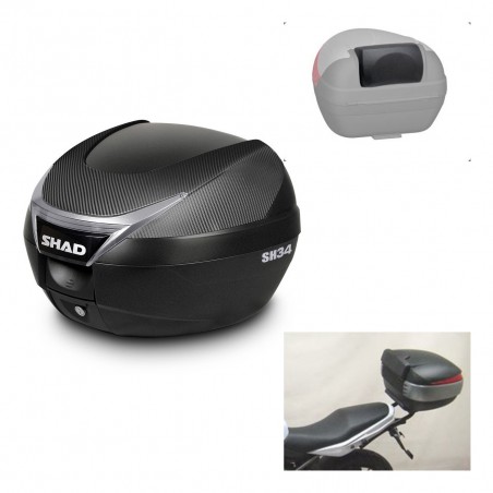 SHAD Trunk SH34 + mounting bracket backrest KIT-440336