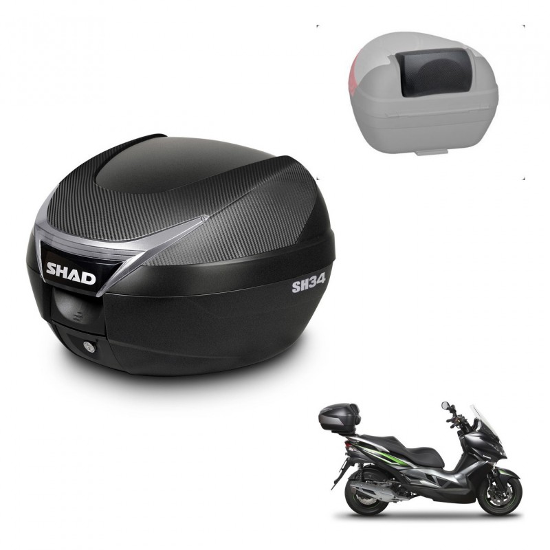 SHAD Baul SH34 + soporte montaje respaldo KIT-440344