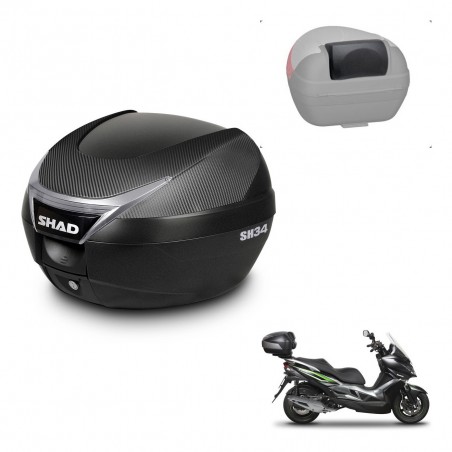 SHAD Trunk SH34 + mounting bracket backrest KIT-440344