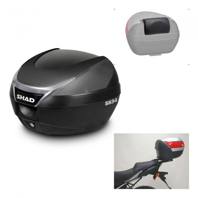 SHAD Baul SH34 + soporte montaje respaldo KIT-440352