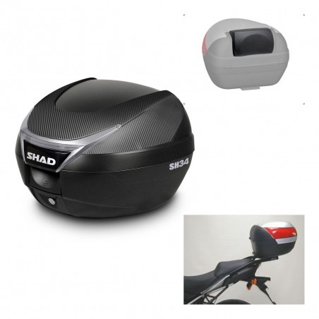 SHAD Trunk SH34 + mounting bracket backrest KIT-440352