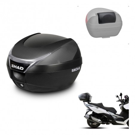 SHAD Baul SH34 + soporte montaje respaldo KIT-440356