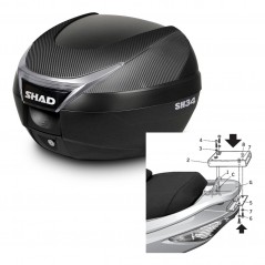 SHAD SH34 trunk + mounting bracket KIT-440358