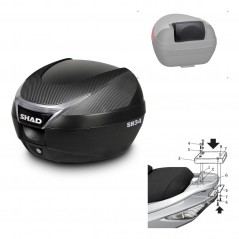 SHAD Baul SH34 + soporte montaje respaldo KIT-440360