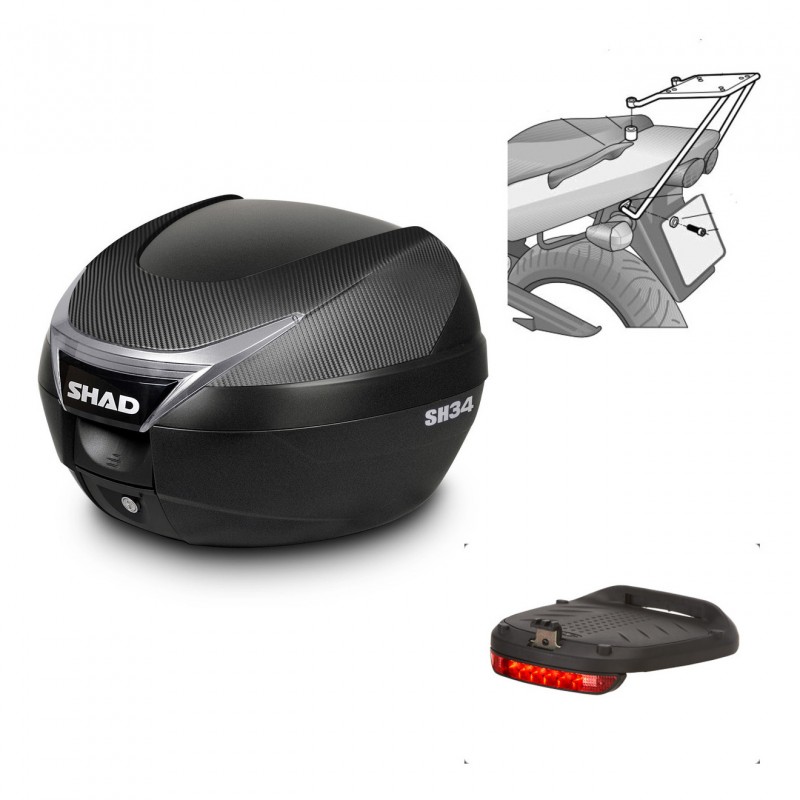 SHAD Baul SH34 + soporte montaje luz de freno KIT-440371