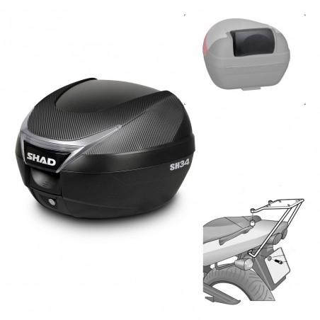 SHAD Baul SH34 + soporte montaje respaldo KIT-440372