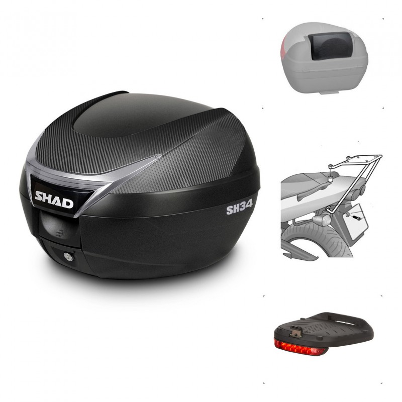 SHAD Baul SH34 + soporte montaje accesorios KIT-440373