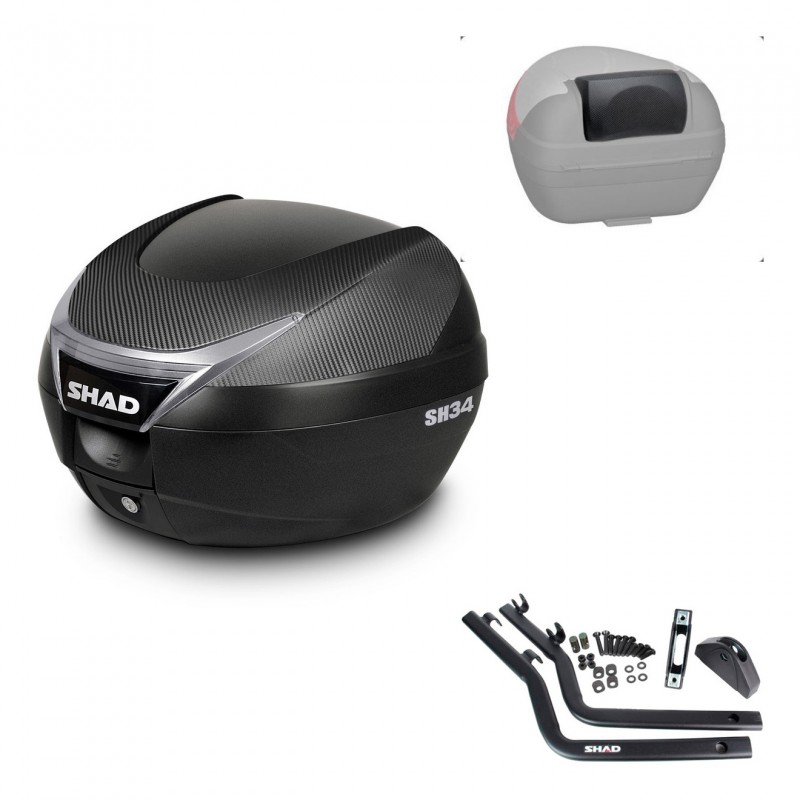 SHAD Baul SH34 + soporte montaje respaldo KIT-440384