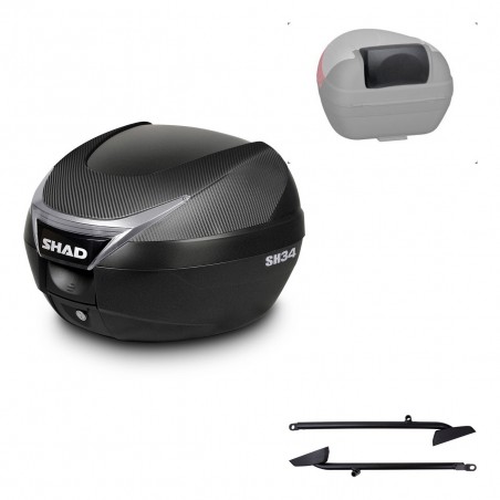 SHAD Baul SH34 + soporte montaje respaldo KIT-440388
