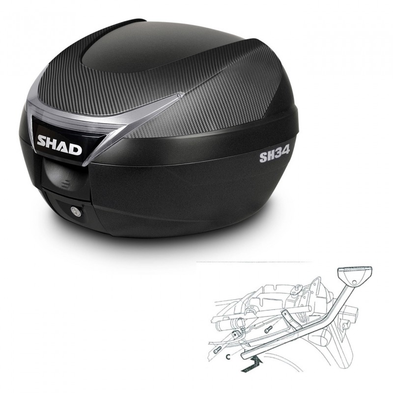 SHAD Baul SH34 + soporte montaje KIT-440406