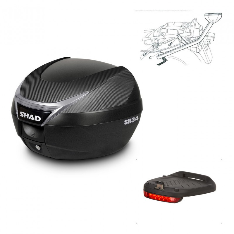 SHAD Baul SH34 + soporte montaje luz de freno KIT-440407