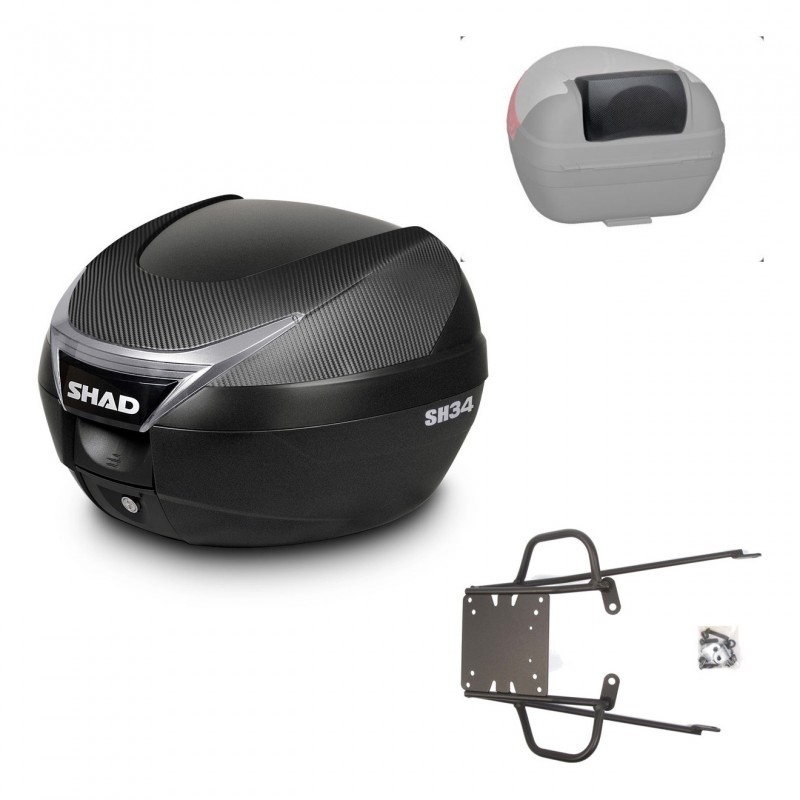SHAD Baul SH34 + soporte montaje respaldo KIT-440416
