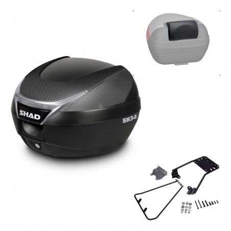 SHAD Baul SH34 + soporte montaje respaldo KIT-440420