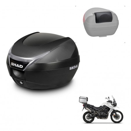 SHAD Trunk SH34 + mounting bracket backrest KIT-440444