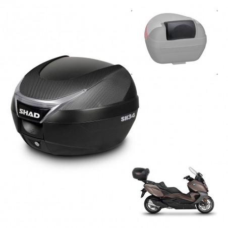 SHAD Baul SH34 + soporte montaje respaldo KIT-440448