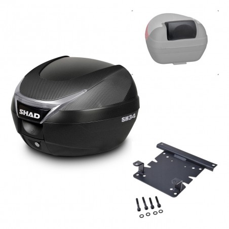 SHAD Baul SH34 + soporte montaje respaldo KIT-440476