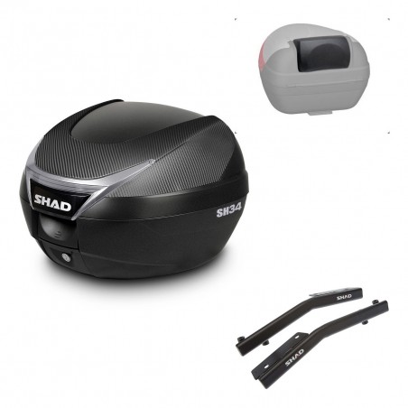 SHAD Trunk SH34 + mounting bracket backrest KIT-440484