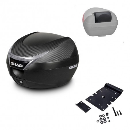 SHAD Baul SH34 + soporte montaje respaldo KIT-440488