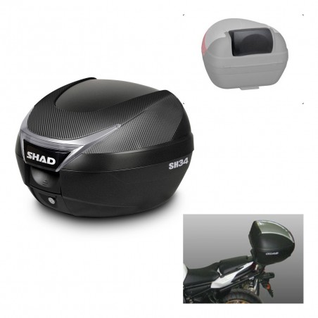 SHAD Trunk SH34 + mounting bracket backrest KIT-440496