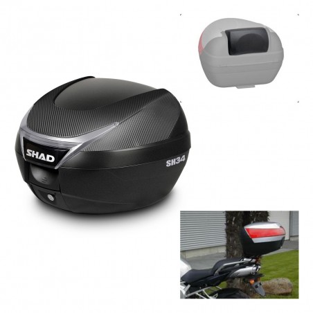 SHAD Baul SH34 + soporte montaje respaldo KIT-440504