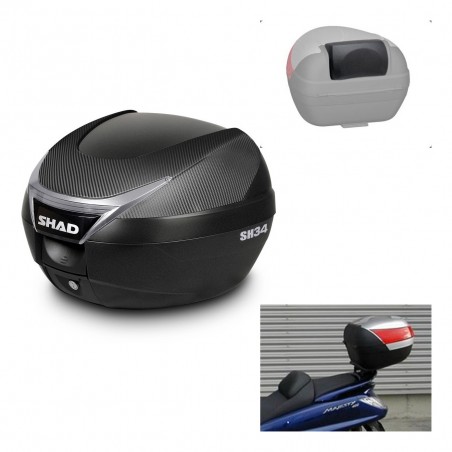 SHAD Trunk SH34 + mounting bracket backrest KIT-440508