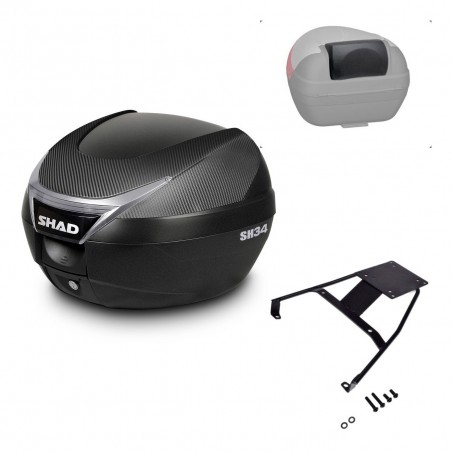 SHAD Baul SH34 + soporte montaje respaldo KIT-440516