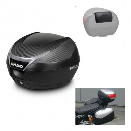 SHAD Trunk SH34 + mounting bracket backrest KIT-440528